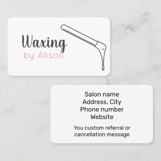 Met de hand getrokken visitekaartje (Voorkant / Achterkant)