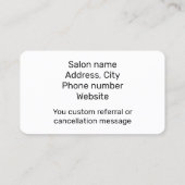 Met de hand getrokken visitekaartje (Achterkant)