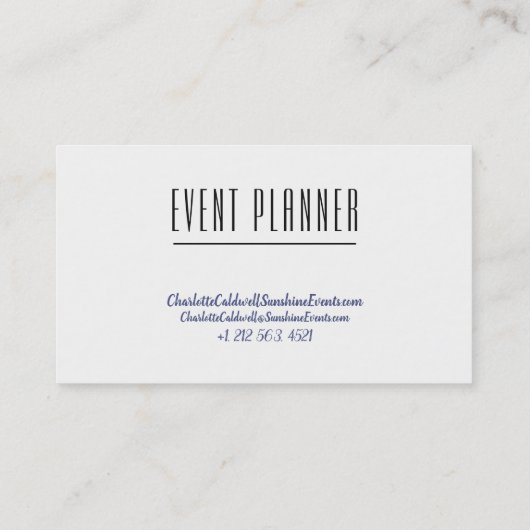 Met de hand getrokken Visitekaartje van de Vun Bea (Achterkant)