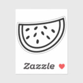 Met de hand getrokken watermeloen, vinylSticker, o Sticker (Vel)