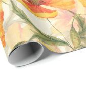 Met de hand getrokken waterverf floraal naadloos p cadeaupapier (Rol Hoek)