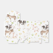 Met de hand getrokken waterverven dieren op het bo bedankdoosjes (Uitgevouwen)