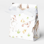 Met de hand getrokken waterverven dieren op het bo bedankdoosjes (Voorkant Zijde)