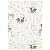 Met de hand getrokken waterverven dieren op het bo tafelkleed (Voorkant)