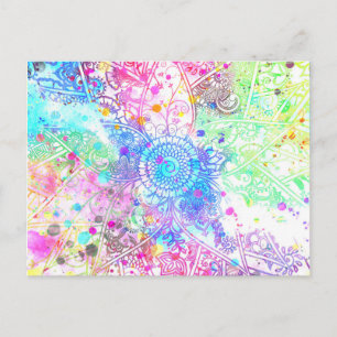 Met de hand getrokken waterverven voor het ontwerp briefkaart