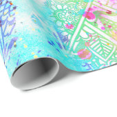 Met de hand getrokken waterverven voor het ontwerp cadeaupapier (Rol Hoek)