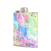 Met de hand getrokken waterverven voor het ontwerp heupfles (Links)