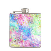 Met de hand getrokken waterverven voor het ontwerp heupfles (Voorkant)