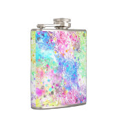 Met de hand getrokken waterverven voor het ontwerp heupfles (Rechts)