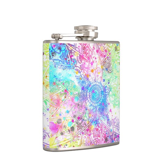 Met de hand getrokken waterverven voor het ontwerp heupfles (Rechts)