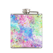 Met de hand getrokken waterverven voor het ontwerp heupfles (Achterkant)