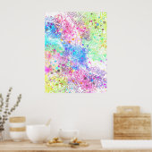 Met de hand getrokken waterverven voor het ontwerp poster (Keuken)