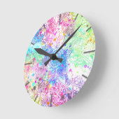 Met de hand getrokken waterverven voor het ontwerp ronde klok (Hoek)