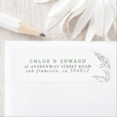 Met de hand getrokken wilde bloemen minimalistisch etiket (Insitu)