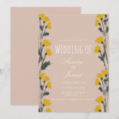 Met de hand getrokken wilde flora botanische tinta kaart (Voorkant / Achterkant)