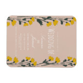 Met de hand getrokken wilde flora botanische tinta magneet (Horizontaal)