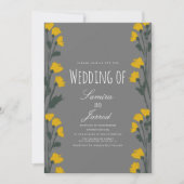 Met de hand getrokken Wilde Floral Botanical Yello Kaart (Voorkant)
