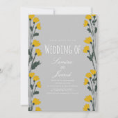 Met de hand getrokken Wilde Floral Botanical Yello Kaart (Voorkant)
