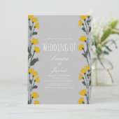Met de hand getrokken Wilde Floral Botanical Yello Kaart (Staand voorkant)