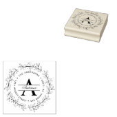 Met de hand getrokken Wreath | Aangepast retouradr Rubberstempel (Gestempeld)