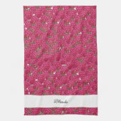 Met de hand geverfde frambozen Waterverf Theedoek (Verticaal)