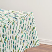 Met de hand geverfde kerstbomen met Waterverf Tafelkleed (Voorbeeld)