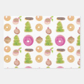 Met de hand met een waterkleurige kerstboom bespre inpakpapier vel (Voorkant 2)