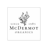 Met de hand ontworpen bijtende bladeren | Modern b Rubberstempel (Afrduk)