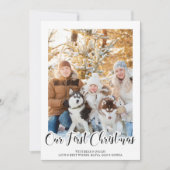 Met de hand op onze eerste verticale kerstfoto (Voorkant)