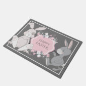 Met de hand opgestelde paasbunnies deurmat (Schuin)