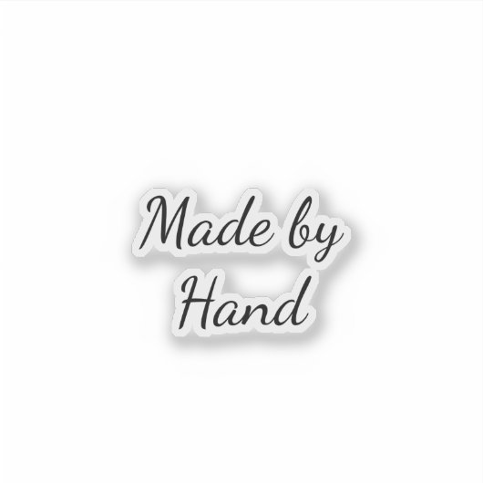 met de hand transparant sticker (Voorkant)