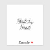 met de hand transparant sticker (Vel)