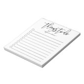 Met de hand uitgelijnde dingen om gepersonaliseerd notitieblok (Linkerzijde)