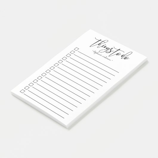 Met de hand uitgelijnde dingen om gepersonaliseerd post-it® notes (Schuin)