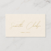 Met de hand uitgelijnde Gold Script-minimalist, Cr Visitekaartje (Voorkant)