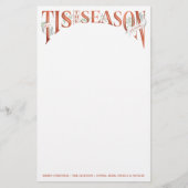 Met de hand uitgereden is het seizoen kerstmis briefpapier (Voorkant)