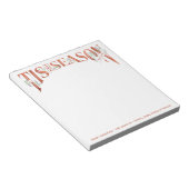 Met de hand uitgereden is het seizoen kerstmis notitieblok (Schuin)