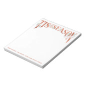 Met de hand uitgereden is het seizoen kerstmis notitieblok (Linkerzijde)