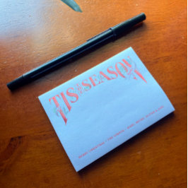 Met de hand uitgereden is het seizoen kerstmis post-it® notes