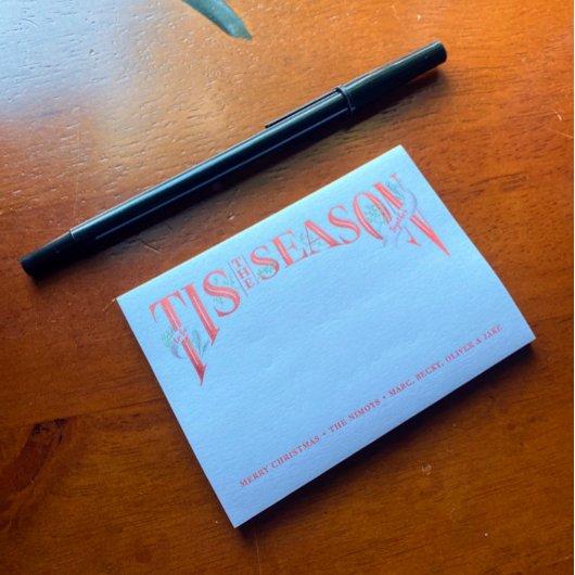 Met de hand uitgereden is het seizoen kerstmis post-it® notes