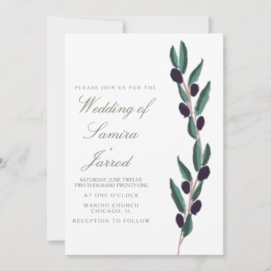 Met de hand uitgereikte Italiaanse Olive Branch We (Voorkant)