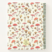 Met de hand uitgereikte paddenstoelen Boho Cotvoor Notitieboek (Achterkant)