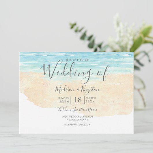 Met de hand uitgeruste uitnodiging tot het uitzend (Staand voorkant)