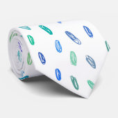 met de hand uitgetrokken geometrische vormen stropdas (Opgerold)