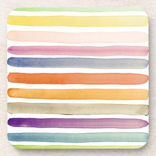 Met de hand van de waterverf geschilderde borstels drankjes onderzetter (Voorkant)