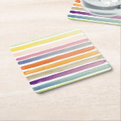 Met de hand van de waterverf geschilderde borstels kartonnen onderzetters (Schuin)