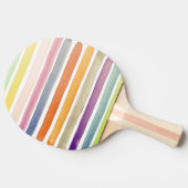 Met de hand van de waterverf geschilderde borstels tafeltennisbatje (Zijkant)