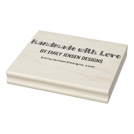 Met de Hand van Liefde #1 Bedrijfsnaam Website URL Rubberstempel (Stempel)