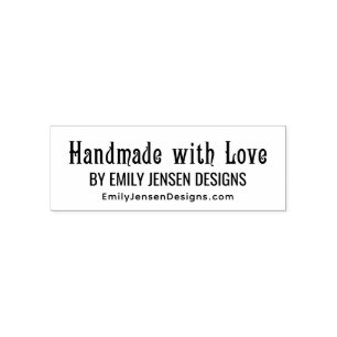 Met de Hand van Liefde #5 Bedrijfsnaam Website URL Zelfinktende Stempel