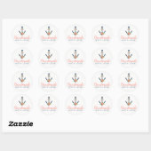 Met de Hand van Liefde Bloemanker Scheepvaart Gelo Ronde Sticker (Vel)